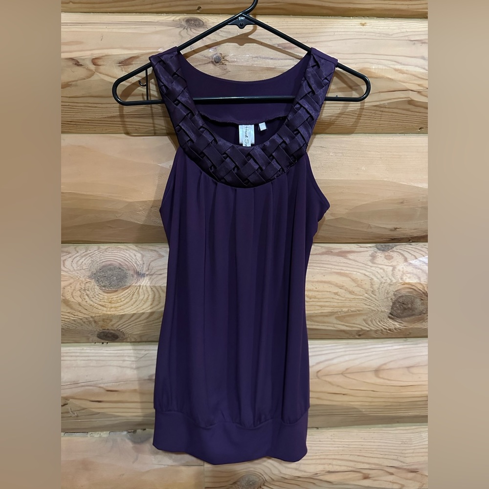 Heart Soul dress tank top, plum